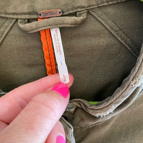 Free people khaki army green jacket - Picture 4 of 5